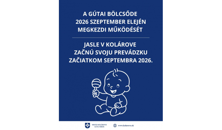  Oznam o možnosti prihlásenia dieťaťa do detských jaslí v Kolárove