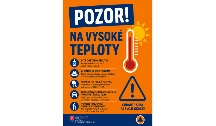 Pozor na vysoké teploty!