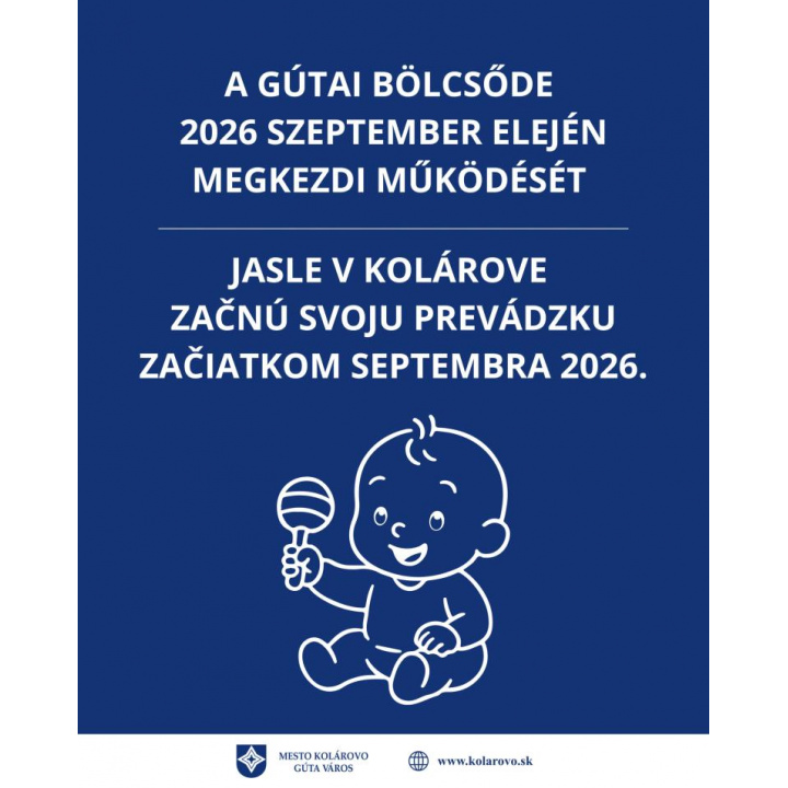 Tájékoztatás a gútai bölcsődei beíratkozásról